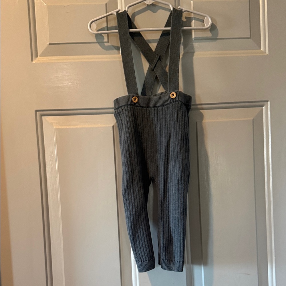 Carter's Charcoal Knit Overalls